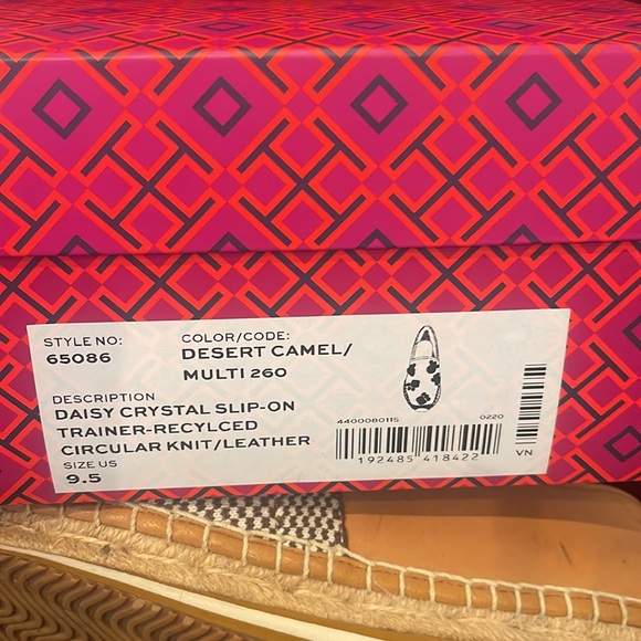 Tory Burch desert camel Multi crystal slip on Trainers SZ9.5 - Picture 6 of 7